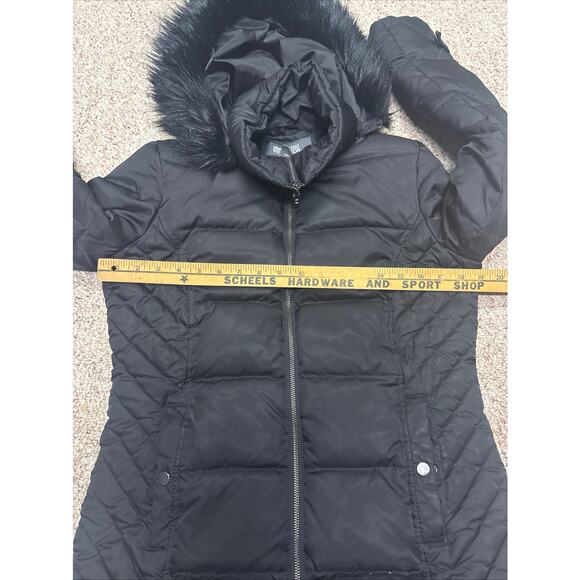 Kenneth Cole NY Down Puffer Jacket Coat w/Faux Fur Trim Hood Sz S - Picture 5 of 9